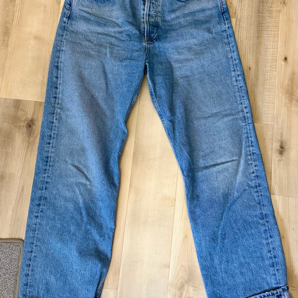 Agolde Women's Straight Leg Jeans in Medium Blue